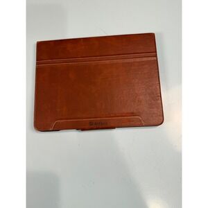 Antbox iPad Case Brown Vegan Leather Folio Smart Cover with Pencil Holder